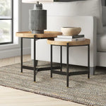 Load image into Gallery viewer, Milda Solid Wood Nesting Tables , Iron Frames | Versatile Nesting Design