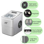 Load image into Gallery viewer, Arabian Mall Portable Mini Ice Maker Machine with Durable Compressor – Metallic Silver