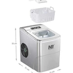 Load image into Gallery viewer, Arabian Mall Portable Mini Ice Maker Machine with Durable Compressor – Metallic Silver