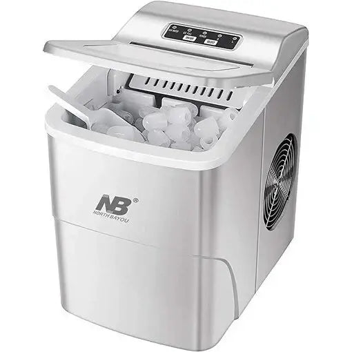 Arabian Mall Portable Mini Ice Maker Machine with Durable Compressor – Metallic Silver