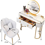 Mini Modern Nordic Style Dressing Table - Light Luxury, Exquisite Storage Design, Small Makeup Table for Your Beauty Space-GCC Home Center