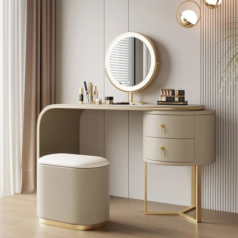 COOLBABY Minimalist cream style dressing table Bedroom modern simple light luxury makeup table network red style makeup table-GCC Home Center