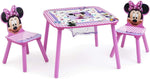 Load image into Gallery viewer, Minnie Mouse Kids Table &amp; Chair Set with Storage Basket | Activity Study Craft Table for Girls