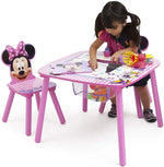 Load image into Gallery viewer, Minnie Mouse Kids Table &amp; Chair Set with Storage Basket | Activity Study Craft Table for Girls