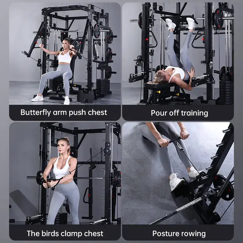 Miracle Fitness HD127: All-in-One 6-in-1 Smith Machine & Functional Trainer