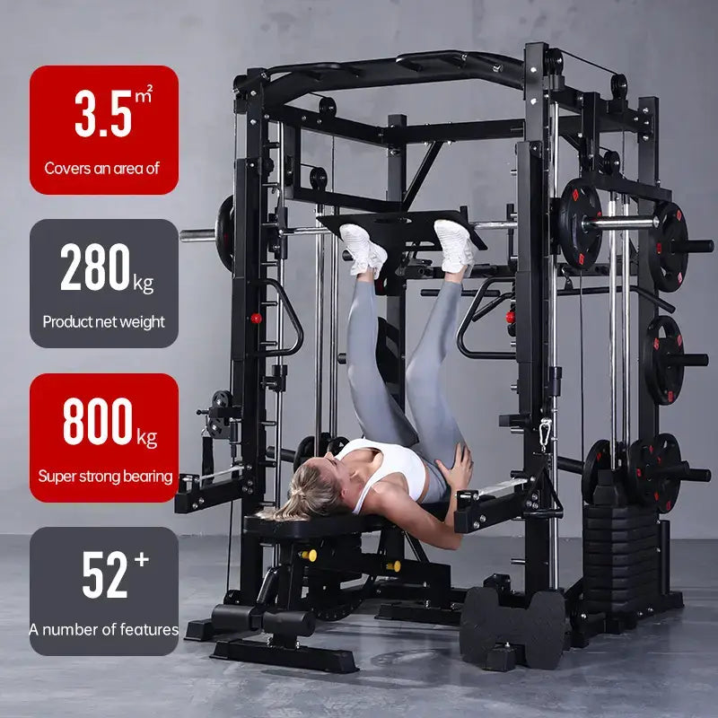 Miracle Fitness HD127: All-in-One 6-in-1 Smith Machine & Functional Trainer