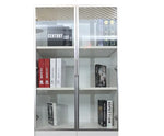 Load image into Gallery viewer, Modern 2-Door Glass Cabinet And 5 Shelves, Office Smart File Cabinet - White-GCC Home Center