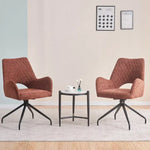 Load image into Gallery viewer, Modern 2-Seater Dining Table Set – White &amp; Tan Brown Finish