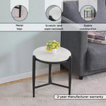 Load image into Gallery viewer, Modern 2-Seater Dining Table Set – White &amp; Tan Brown Finish