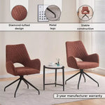 Load image into Gallery viewer, Modern 2-Seater Dining Table Set – White &amp; Tan Brown Finish
