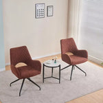 Load image into Gallery viewer, Modern 2-Seater Dining Table Set – White &amp; Tan Brown Finish