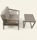 Load image into Gallery viewer, Modern 3-Piece Outdoor Bistro Set with Aluminum Frame and Weather-Resistant Cushions