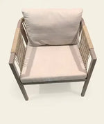 Load image into Gallery viewer, Modern 3-Piece Outdoor Bistro Set with Aluminum Frame and Weather-Resistant Cushions