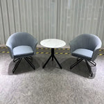 Load image into Gallery viewer, Modern 3-Piece Tea Table and Swivel Chair Set With a Glossy Finish