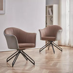 Load image into Gallery viewer, Modern 3-Piece Tea Table and Swivel Chair Set With a Glossy Finish