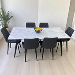 Load image into Gallery viewer, Modern 6 Seater Marble Top Dining Table Set