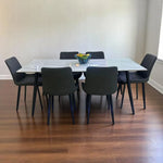Load image into Gallery viewer, Modern 6 Seater Marble Top Dining Table Set