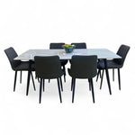 Load image into Gallery viewer, Modern 6 Seater Marble Top Dining Table Set