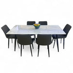 Load image into Gallery viewer, Modern 6 Seater Marble Top Dining Table Set