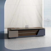 Modern And Sleek Design Executive Office Table With Elegant Finish - Brown-GCC Home Center