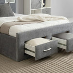 Load image into Gallery viewer, Modern Bed With Drawers And Headboard