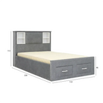 Load image into Gallery viewer, Modern Bed With Drawers And Headboard