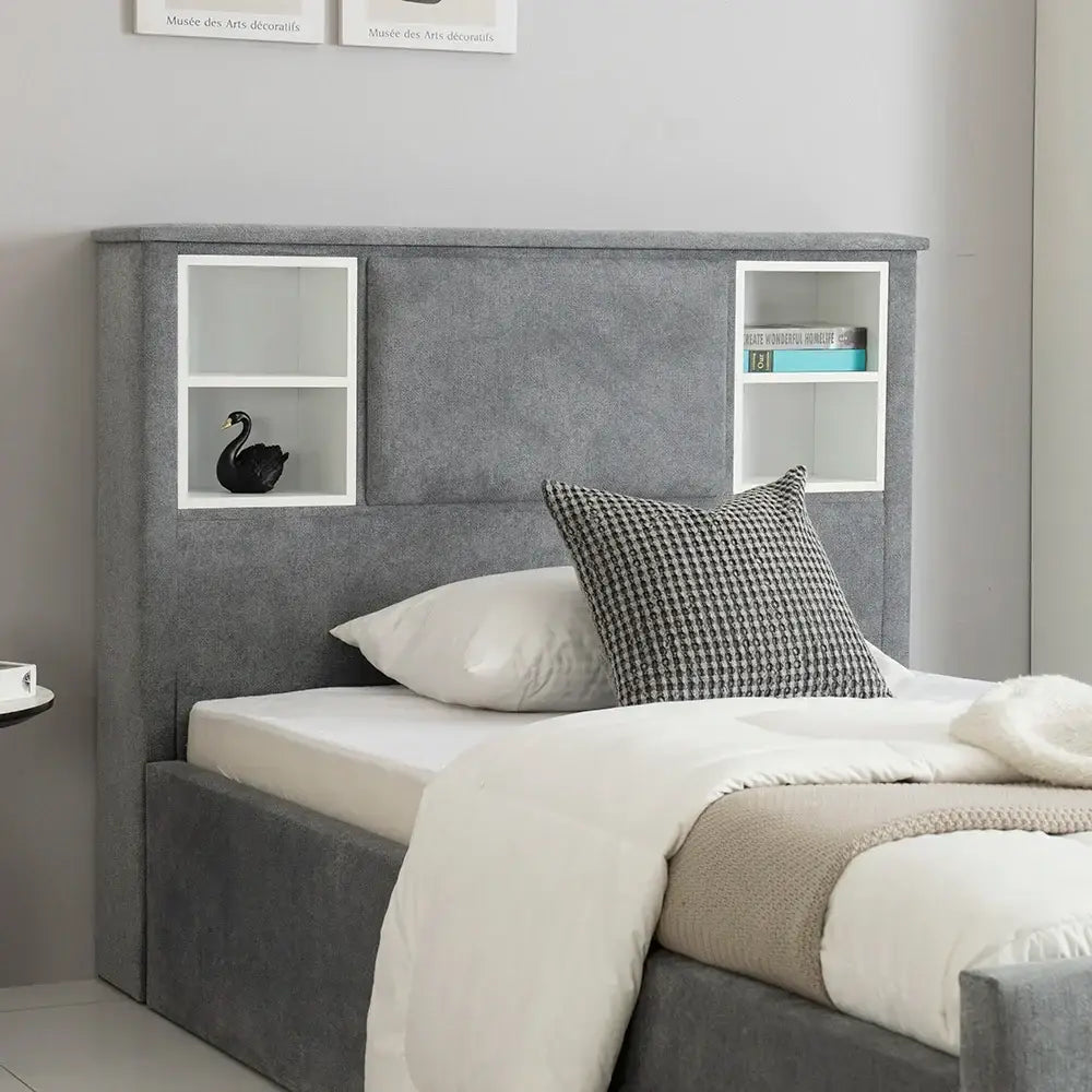 Modern Bed With Drawers And Headboard