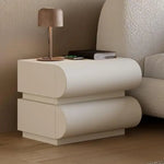Load image into Gallery viewer, Modern Bedside Table for Bedroom, Leather Bedside Table with 2 Solid Wood Drawers - White-GCC Home Center