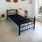 Load image into Gallery viewer, Modern Black Stainless Steel Bed Frame - Squeak-Resistant Design, Durable &amp; Stylish-GCC Home Center