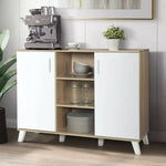 Load image into Gallery viewer, Modern Coffee Bar Cabinet, 2 Doors, Multiple Shelves, And Adjustable Shelving To Store