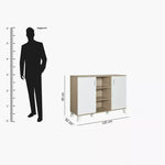 Load image into Gallery viewer, Modern Coffee Bar Cabinet, 2 Doors, Multiple Shelves, And Adjustable Shelving To Store