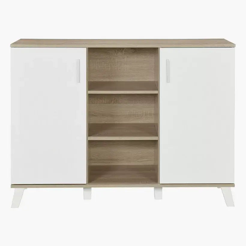 Modern Coffee Bar Cabinet, 2 Doors, Multiple Shelves, And Adjustable Shelving To Store