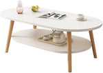 Load image into Gallery viewer, Modern Coffee Table, 2-Tier Oval Side Table (120x60cm)