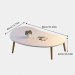 Load image into Gallery viewer, Modern Coffee Table – Large Oval Mango Shape for Living Room, Small Spaces, Bedroom &amp; Balcony With Wood Frame – Beige