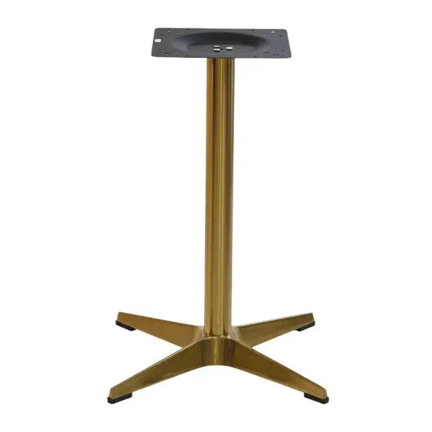 Arabian Mall Modern Cross Base Table Leg (JP3098) - Brushed Gold Commercial Metal