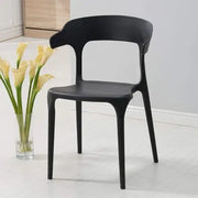Modern Cuisine Stackable Plastic Chairs For Hotels, Negotiations, And Cafes - Black-GCC Home Center