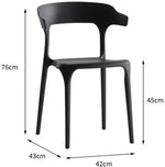 Load image into Gallery viewer, Modern Cuisine Stackable Plastic Chairs For Hotels, Negotiations, And Cafes - Black-GCC Home Center