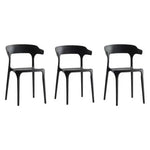 Load image into Gallery viewer, Modern Cuisine Stackable Plastic Chairs For Hotels, Negotiations, And Cafes - Black-GCC Home Center