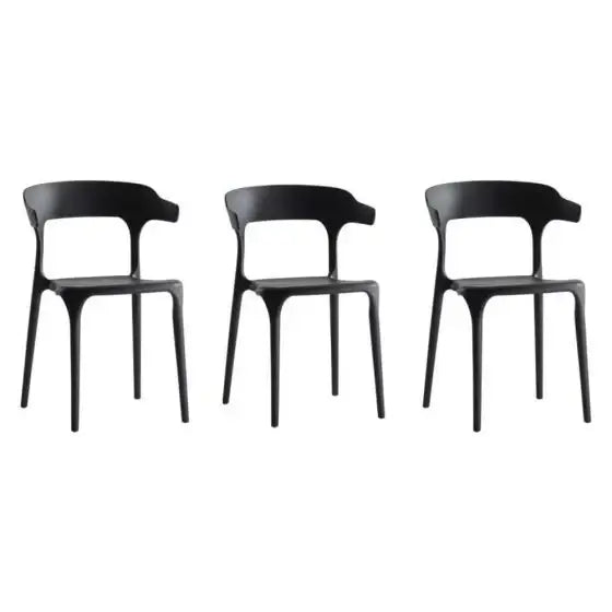 Modern Cuisine Stackable Plastic Chairs For Hotels, Negotiations, And Cafes - Black-GCC Home Center