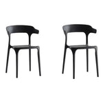 Load image into Gallery viewer, Modern Cuisine Stackable Plastic Chairs For Hotels, Negotiations, And Cafes - Black-GCC Home Center