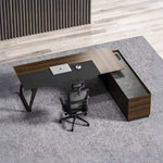 Load image into Gallery viewer, Modern Design 200 cm Executive Office Table - Brown-GCC Home Center