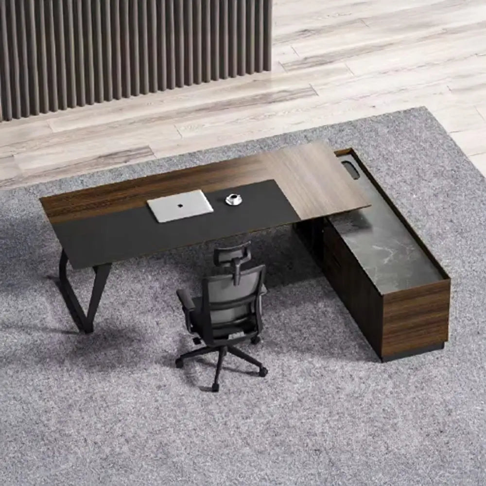 Modern Design 200 cm Executive Office Table - Brown-GCC Home Center