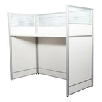 Load image into Gallery viewer, Modern Design Cubicle Works Station With 3-Door Movable Drawer - White-GCC Home Center