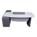 Load image into Gallery viewer, Modern Design Executive Glossy Office Table - White &amp; Grey-GCC Home Center