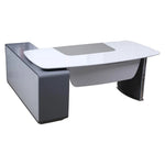 Load image into Gallery viewer, Modern Design Executive Glossy Office Table - White &amp; Grey-GCC Home Center