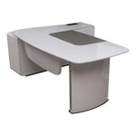 Load image into Gallery viewer, Modern Design Executive Glossy Office Table - White &amp; Grey-GCC Home Center