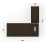 Load image into Gallery viewer, Modern Design Executive Office Table With Storage Cabinets For Traditional Spaces - Brown-GCC Home Center