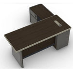 Load image into Gallery viewer, Modern Design Executive Office Table With Storage Cabinets For Traditional Spaces - Brown-GCC Home Center