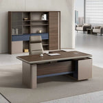 Load image into Gallery viewer, Modern Design Executive Office Table With Storage Cabinets, Office Desk - Brown-GCC Home Center