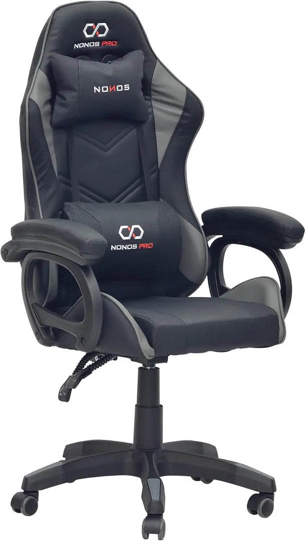 Modern design Gaming chair MH-FR44-Grey-blk It has HeadRest and Arm rest material Pu leather - Grey,Black-GCC Home Center